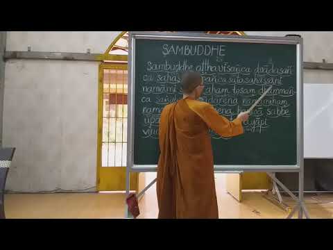 Học Kinh Tụng Pāli - Lễ bái Chư Phật (Sambuddhe) - Đoạn 1