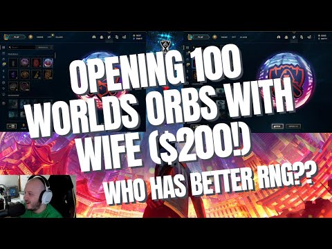 4K - Opening $200 of Worlds Orbs with Wife!!! Who Has Better RNG???? 100 TOTAL 2020 WORLDS ORBS!