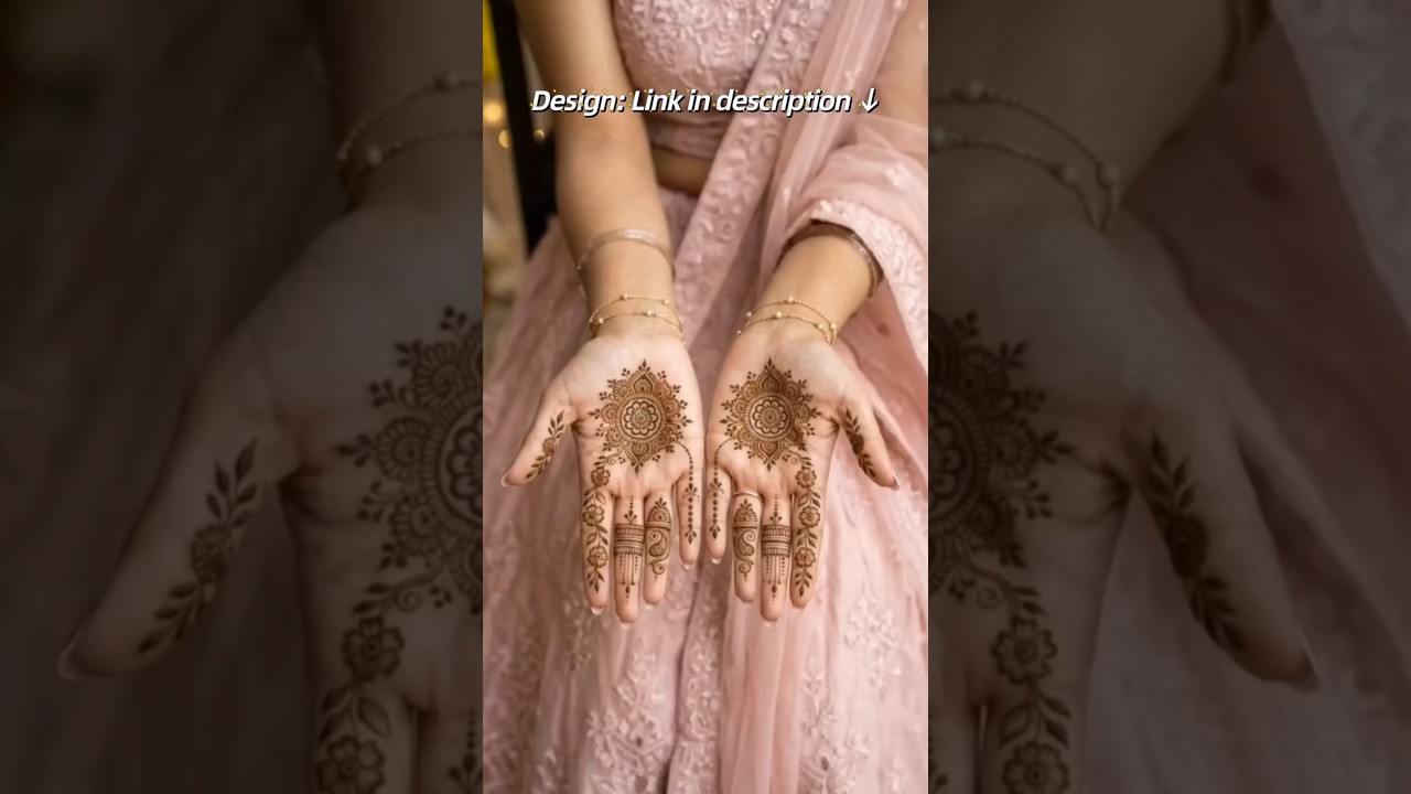 Simple Front Hand Mehndi Design | Elegant Mandala &; Floral Henna Video