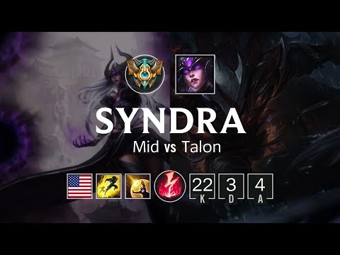 Syndra Mid vs Talon - NA Challenger Patch 8.21