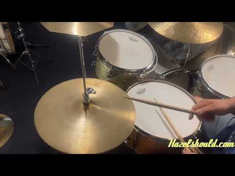 VIDEO! Light CRISP 1960s Vintage Zildjian EARLY New Beat 14” Hihats 970 1312 g image 6