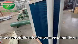 Let’s take a look at what a refrigeration and refrigeration dual-purpose condensing unit looks like.