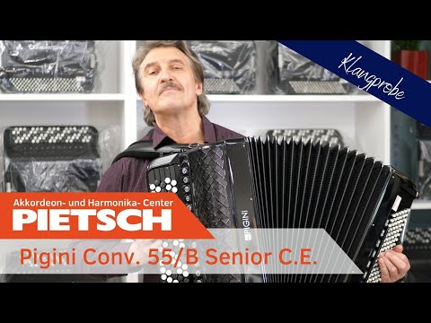 Akkordeon - Pigini Convertor 55/B Senior C.E. - B-Griff / Russisch - Klangprobe