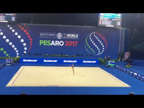 Sara Llana (ESP) ball qualification World Championships Pesaro 2017