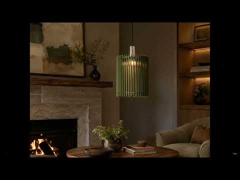 Luminária Pendente Júlia Artesanal com Design Ripado — vídeo