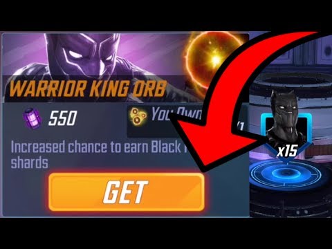 Marvel Strike Force - *NEW* WARRIOR KING ORB OPENING! - BLACK PANTHER ORB OPENING!