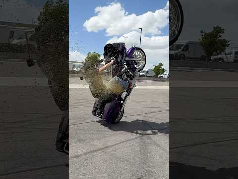 Bike BLOWS UP mid wheelie!💥 #harleydavidson #wheelie #shorts