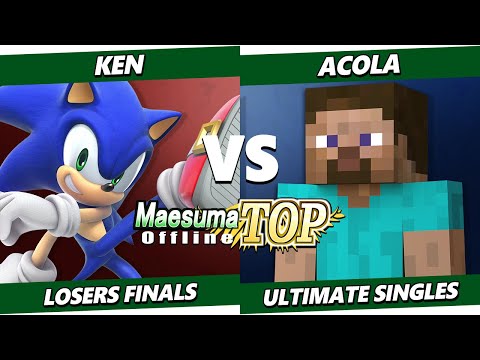 Maesuma TOP 11 Losers Finals - KEN (Sonic) Vs. Acola (Steve) SSBU Ultimate Tournament