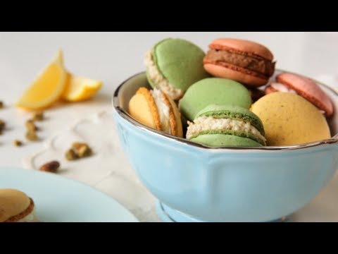 Recette pour faire des macarons aux quatre parfums