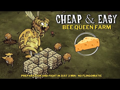 SUPER CHEAP & EASY Bee Queen Farm (Only 3 min, Cheese) - Don't Starve Together | DST