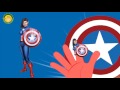 CAPTAIN AMERICA Finger Family Nursery Rhyme MY FINGER FAMILY RHYMES