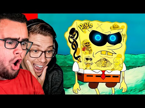 My FRIEND Reacting to SPONGEBOB GANGSTER RAPPER!