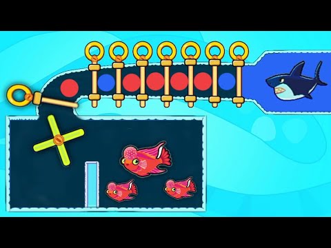 New save the fish game / New updated save  fish pull the pin mobile game / level 9811 - 9828