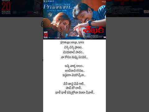 chinni chinni pranam telugu song lyrics #telugusongslyrics