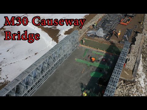 M30 Causeway Bridge Update - Wixom Lake Flood 2020 - Aerial