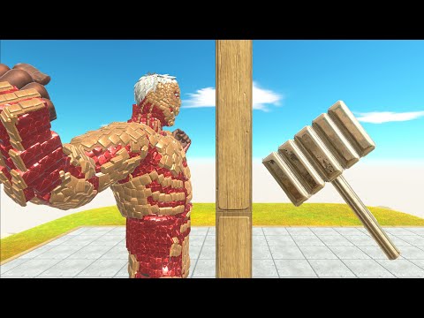 God Hammer Attacks through the Wall Workshop Units | Animal Revolt Battle Simulator