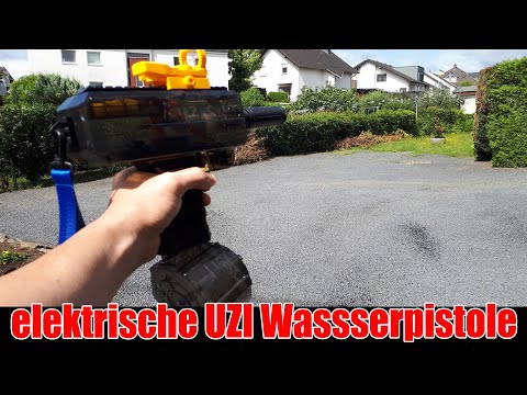 Elektrische UZI Wasserpistole (Water Blaster) [Vorstellung + Reichweitentest | dertestmichel]