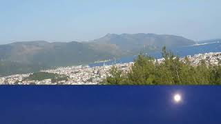 Burcu güneş deniz üstünde fener