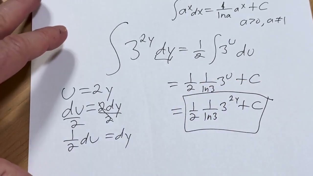 Integrating 3^(2y)