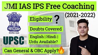 Jamia Free IAS Coaching 2021 | JMI RCA | JMI Free Coaching For IAS