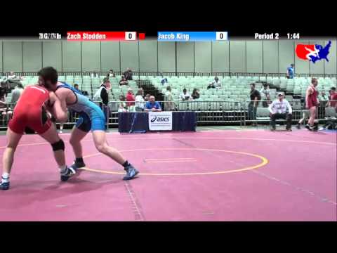 Zach Stodden vs. Jacob King at 2013 Junior Nationals - FILA - FS