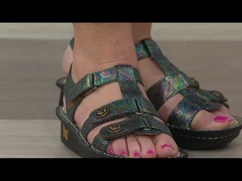 Alegria Leather Multi-Strap Sandals w/ Backstrap - Kleo on QVC