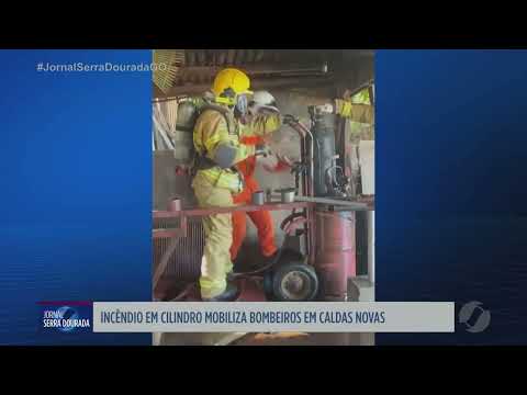 Incêndio em cilindro mobiliza bombeiros e assusta moradores em Caldas Novas