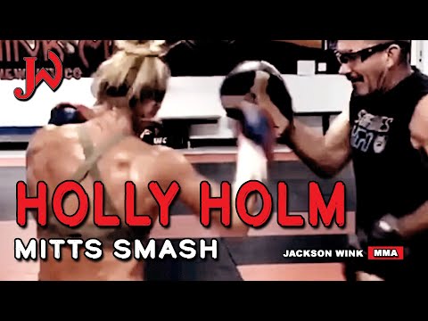 HOLLY HOLM mitts smash with Coach Wink