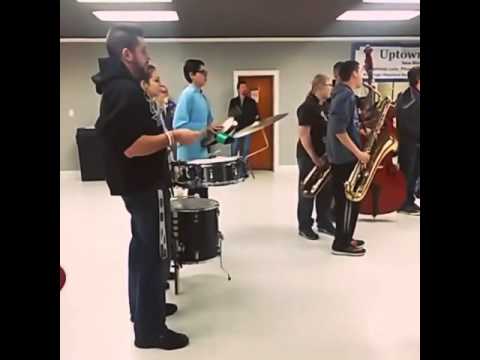 Uptown String Band Preparing for Mummer's Parade 2015