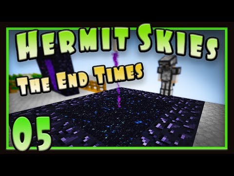 Hermit Skies Ep5:  Conquering The END at All Costs   ( Minecraft Project Ozone Lite)