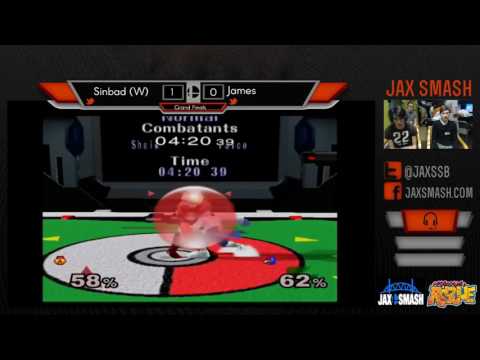 Jax Smash Weekly 5/26/16  - Sinbad(Sheik) Vs. James(Falco) GF Melee
