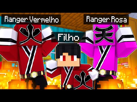 Minecraft: Who's Your Family? O FILHO DOS POWER RANGERS VIROU O RANGER VERMELHO ‹‹ P3DRU ››