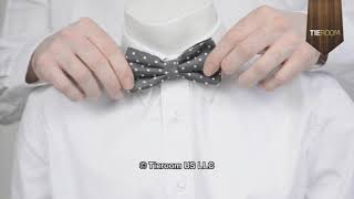 How to put on a pre-tied bow tie from Tieroom