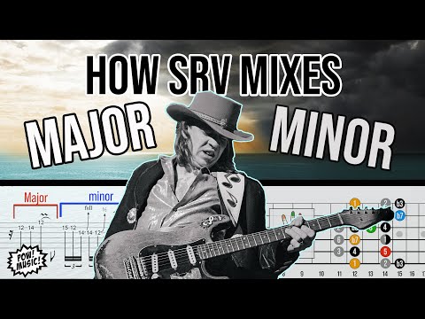 How Stevie Ray Vaughan mixed Major & Minor Pentatonic & Chord Tones! (TAB & fretLIVE Lesson, SRV)