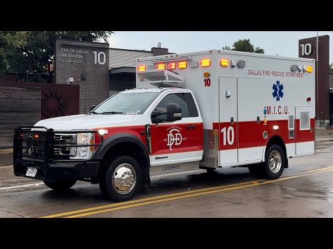 *NEW* Dallas Fire Department Rescue 10 Responding from Quarters