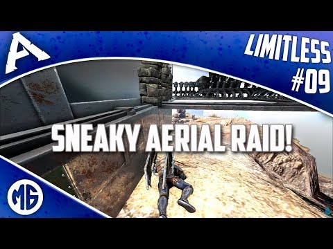 SNEAKY AERIAL RAID! DON'T PLACE YOUR TURRETS LIKE THIS... Limitless S2 - Ark: Survival Evolved