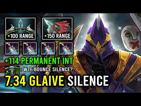 WTF 7.34 Shard Bounce Silence +114 Perma INT Stole 250 Max Attack Range Silencer Dota 2