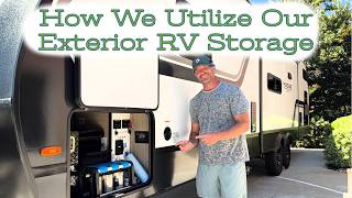 How We Utilize Our Exterior RV Storage // Tell Me What I Could Improve!!