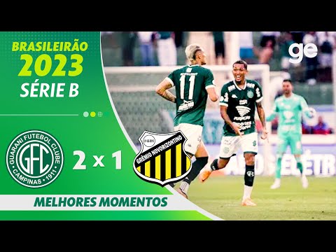 Gols e lances de Guarani x Novorizontino