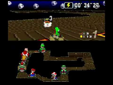 Super Mario Kart (SNES) Gameplay (100cc Flower Cup)
