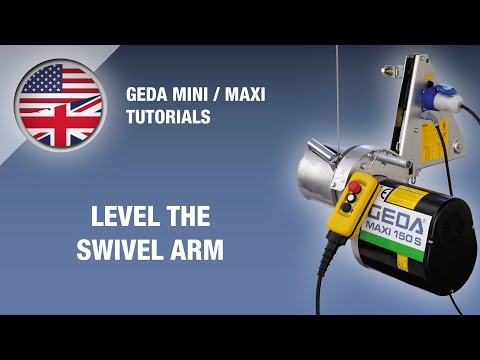 GEDA MINI / MAXI Tutorials - Level the swivel arm (GB)