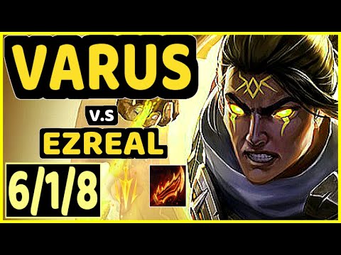 DUDSTHEBOY (VARUS) vs EZREAL - 6/1/8 KDA BOTTOM ADC CHALLENGER GAMEPLAY - BR
