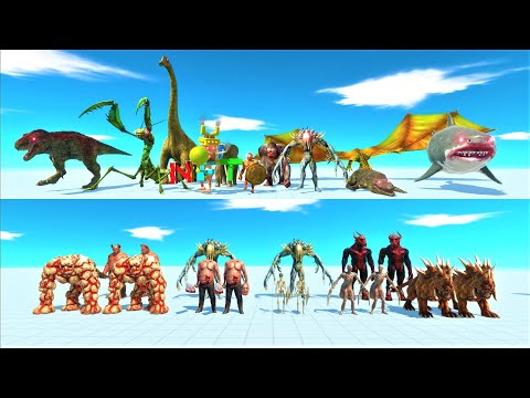 ALL boss team vs 2x factions arbs animal revolt battle simulator