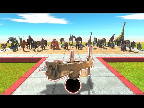 The ballistas are lined up and waiting for the units - Animal Revolt Battle Simulator