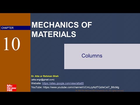 Chapter 10 | Columns | Mechanics of Materials 7 Edition | Beer, Johnston, DeWolf, Mazurek