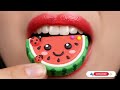 CoComelon Watermelon Candy Mukbang Satisfying ASMR Eating Sounds