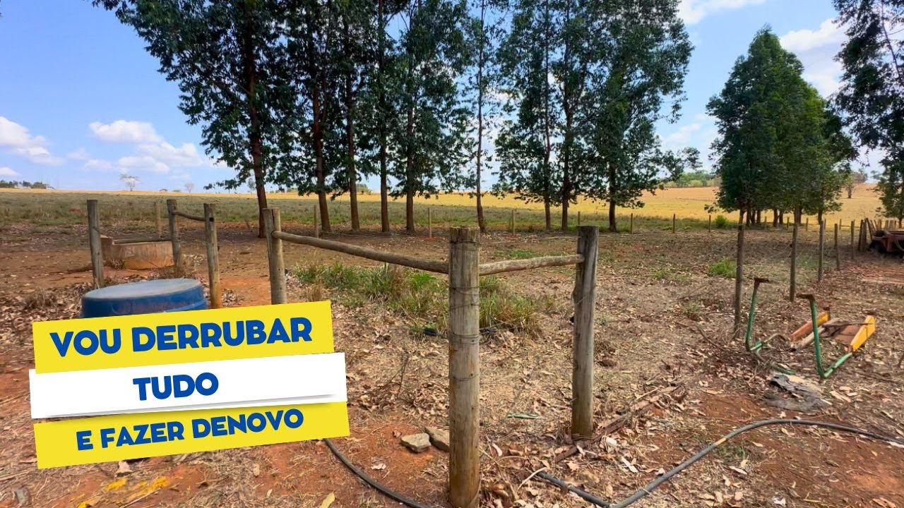 Mudando os planos na fazenda. Vamos mudar algumas cercas de lugar.