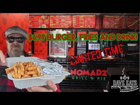 Nomadz Grill N' Pie Bargain Lunch. But How is n it? #burger #honestfoodreviews #londonontario