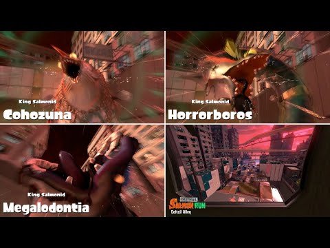 ALL KING SALMONID BOSSES ON EELTAIL ALLEY - Splatoon 3 Big Run