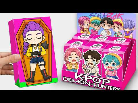 💜 Paper DIY💜 UNBOXING Rumi Coffin Box ⚰️😭 Unboxing All KPOP DEMON HUNTERS Mystery Box ASMR